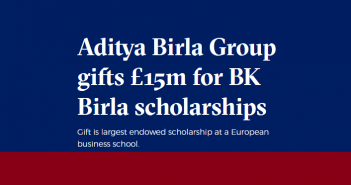 LBS Alumnus Kumar Mangalam Birla Announces £15 Million Scholarship Endowment