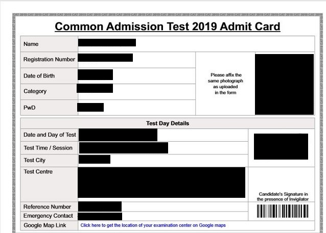 ADMIT CARD PREVIEW