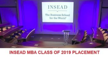 INSEAD One Year MBA Class of 2019 Bag Average Salary of US$ 92,800